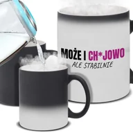 Kubki - Kubek Magiczny CH*JOWO ALE STABILNIE Na Prezent Do Pracy Śmieszne Wzory - miniaturka - grafika 1