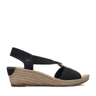 Sandały damskie - Sandały Rieker CEO-624H6-00 Czarny - miniaturka - grafika 1
