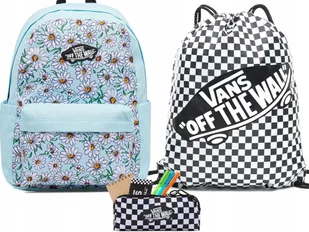 VANS ZESTAW 3W1 PLECAK + WOREK + PIÓRNIK SZKOLNY OLD SKOOL FLORAL KWIATY - Plecaki worki - miniaturka - grafika 1