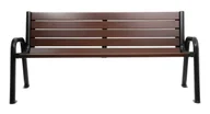 Ławki ogrodowe - Stalowa ławka parkowa palisander C1-E59 - miniaturka - grafika 1