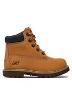 Buty dla chłopców - Skechers Trapery Mitigate 93163L/WTN Brązowy - miniaturka - grafika 1