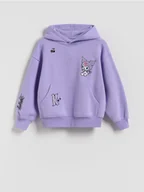Bluzy dla dziewczynek - Reserved - Bawełniana bluza Kurom - fioletowy - miniaturka - grafika 1