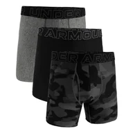 Majtki męskie - Bokserki męskie Under Armour Perf Tech Print 6in 3Pack Black 3XL - miniaturka - grafika 1