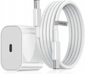 Ładowarki do telefonów - ZESTAW SZYBKA ŁADOWARKA SIECIOWA ZASILACZ PD 20W + KABEL USB-C- PD 200cm - miniaturka - grafika 1