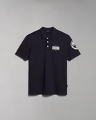 Koszulki męskie - polo uomo napapijri e-amundsen np0a4h6a 176 blu marine - miniaturka - grafika 1