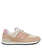 Buty dla dziewczynek - New Balance Sneakersy GC574QTC Brązowy - miniaturka - grafika 1