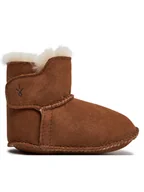 Buty dla dziewczynek - EMU Australia Śniegowce Baby Bootie B10310 Brązowy - miniaturka - grafika 1