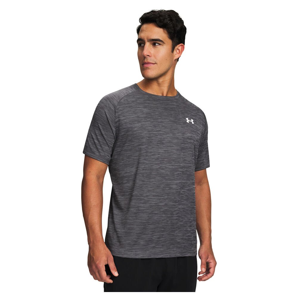 Koszulka męska Under Armour Tech Textured SS Castlerock/White XXL