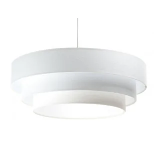 Biała skandynawska lampa wisząca welurowa - 6X S440 Ontario - Lampy sufitowe - miniaturka - grafika 1