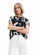Koszulki i topy damskie - Desigual T-shirt damski, czarny, XL - miniaturka - grafika 1