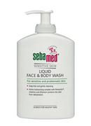 Kosmetyki do mycia twarzy - Sebamed Sensitive Skin Liquid Face & Body Wash emulsja do mycia twarzy i ciała 300ml - miniaturka - grafika 1