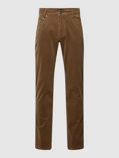 Spodnie męskie - Spodnie sztruksowe z 5 kieszeniami - grafika 1