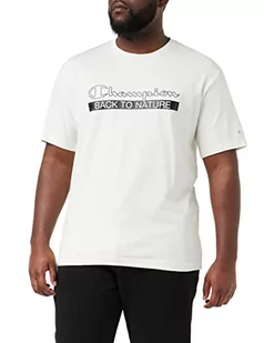 Champion Męski t-shirt Eco Future Graphic, kremowy, XXS - Koszulki męskie - miniaturka - grafika 1