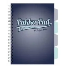 Kołozeszyt Pukka Pad B5 Project Book Navy kratka - Zeszyty szkolne - miniaturka - grafika 1