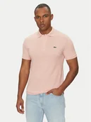 Koszulki męskie - Lacoste Polo PH4012 Różowy Slim Fit - miniaturka - grafika 1