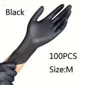 Inne - TEMU szt. wysokiej jakości jednorazowych czarnych rękawiczek nitrylowych, trwałe i wodoodporne, odpowiednie do mycia naczyń kuchennych, farbowania - miniaturka - grafika 1