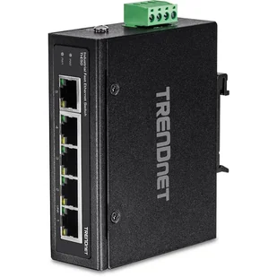 Trendnet TI-E50 łącza sieciowe Nie zarządzany Fast Ethernet (10/100) Czarny - Pozostałe akcesoria sieciowe - miniaturka - grafika 1