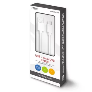 Savio Kabel USB micro USB Quick Charge 5A 1m Savio CL-127 + EKSPRESOWA Savio CL-127 - Kable USB - miniaturka - grafika 3