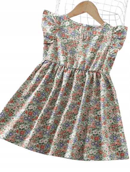 SUKIENKA DZIEWCZĘCA MINI W KWIATY CASUAL 90 V3P