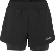 Spodnie sportowe damskie - Craft Damskie spodenki ADV ESSENCE 2-IN-1 SHORTS 2 W czarny rozmiar XS - miniaturka - grafika 1