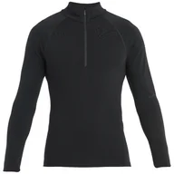 Koszulki sportowe męskie - Męska koszulka Icebreaker M 300 MerinoFine Polar LS Half Zip Rozmiar: M / Kolor: czarny - miniaturka - grafika 1