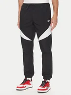 Spodnie sportowe męskie - Reebok Spodnie dresowe 100223963 Czarny Regular Fit - miniaturka - grafika 1