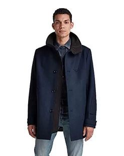 G-STAR RAW Męska kurtka Utility Wool Trencz, Wielokolorowy (Sartho Blue Htr D20639-b965-6370), XS - Kurtki męskie - miniaturka - grafika 1