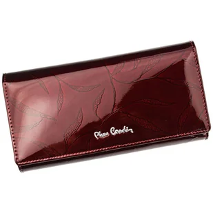 Pierre Cardin, Portfel skórzany damski, 02, Leaf 102, bordowy - Portfele - miniaturka - grafika 1