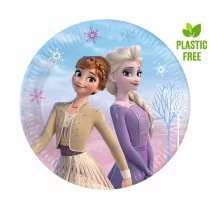 Talerzyki papierowe Frozen 2 23cm 8szt - Godan - Naczynia i sztućce jednorazowe - miniaturka - grafika 1