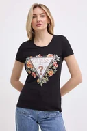Koszulki sportowe damskie - Guess t-shirt damski kolor czarny W4GI24 J1314 - miniaturka - grafika 1