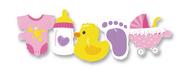 Baby shower i roczek - Girlanda balonowa Różowa Baby shower 96x27cm - miniaturka - grafika 1