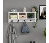 Wieszaki i stojaki - Wieszak ścienny STAR 35x76 cm biały - miniaturka - grafika 1