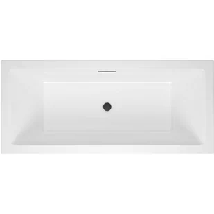 Actima Slim 160x75 biała/czarny mat WAEX.HEV16WHS+ARIN.FLOW.BL - Wanny - miniaturka - grafika 2