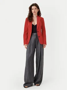 ONLY Marynarka Raven 15338389 Czerwony Slim Fit - Marynarki i żakiety damskie - miniaturka - grafika 1