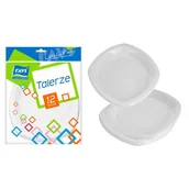 Naczynia i sztućce jednorazowe - Talerzyk deserowy 17 x 17 cm, 12 sztuk Ravi - miniaturka - grafika 1