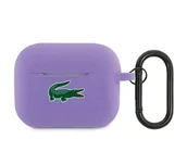 Inne akcesoria audio-wideo - Lacoste LCAP2SLOU Cover Silicone Croc Logo do AirPods Pro 2 2022/2023 Fioletowy - miniaturka - grafika 1