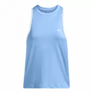 Koszulki sportowe damskie - Damski top treningowy Under Armour Knockout Novelty Tank - niebieski - UNDER ARMOUR - miniaturka - grafika 1