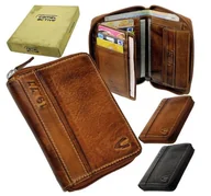 Portfele - CAMEL ACTIVE 247-705-29  sk��rzany portfel na suwak - miniaturka - grafika 1