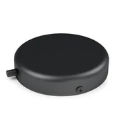 Akcesoria do oświetlenia - Duża metalowa osłonka sufitowa lakierowana w kolorze czarnym strukturalnym - jednokablowa, otwór boczny Kolorowe Kable - miniaturka - grafika 1