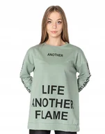 Bluzy damskie - Długa Duża Bluza Oversize Damska Tunika 4563-3 r L - miniaturka - grafika 1