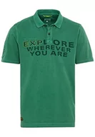 Koszulki męskie - Camel Active Męska Koszulka Polo, Zielony Fir Green, L - miniaturka - grafika 1