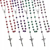 Różańce - Różaniec - szkło - 6 mm - marmurek - miniaturka - grafika 1