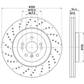 Tarcze hamulcowe - Tarcza hamulcowa HELLA 8DD 355 122-541 - miniaturka - grafika 1