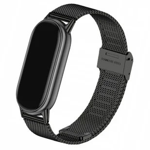 Opaska metalowa do Xiaomi Mi Band 8 i Mi Band 9 (Czarny) - Akcesoria do zegarków - miniaturka - grafika 1