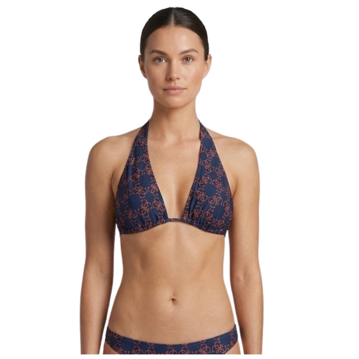 Góra od stroju Guess Bikini granatowy logowany-S