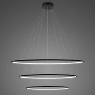 Lampy sufitowe - Altavola Design Ledowe Okręgi lampa wisząca 91W czarna LA075/P_100_in_4k_black_dimm - miniaturka - grafika 1