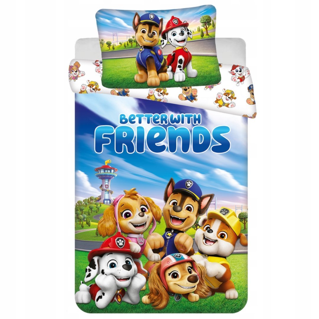 Pościel Dziecięca Psi Patrol 100x135 Better With Friends Bawełna