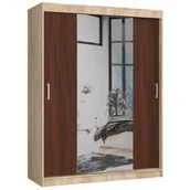 Szafy - Akord Fabryka mebli SZAFA PRZESUWNA 150cm CLP Z LUSTREM SONOMA / WENGE OP0LSZASONWEN150CLP - miniaturka - grafika 1