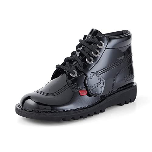 Kickers Buty dziecięce unisex Kick Hi Blk Pat/Blk Yu, Czarny patentowy, 38 EU