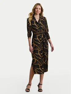 LAUREN RALPH LAUREN Sukienka koszulowa 200978812001 Czarny Straight Fit - Sukienki - miniaturka - grafika 1
